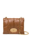 MULBERRY 'LITTLE SOFTIE' BROWN CROSS-BODY BAG WITH TWIST LOCK CLOSURE IN QUILTED AND PADDED LEATHER WOMAN