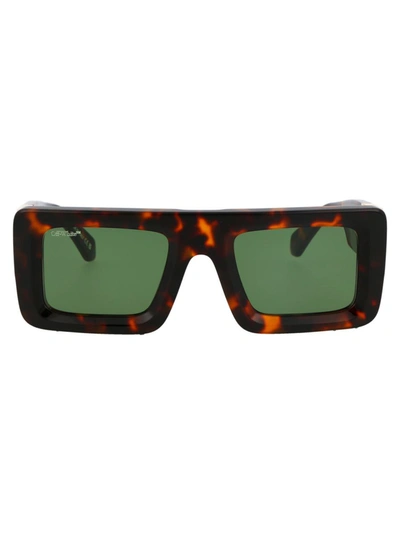 Off-white Sunglasses In 6055 Havana Green