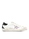 Golden Goose Star-patch Lace-up Sneakers In Cream Taupe Mauve Pink Black