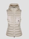 Moncler Glygos Down Gilet In Nude & Neutrals