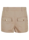Valentino Stretch-cotton Low-rise Shorts In Bg Beige