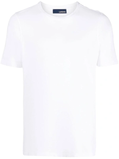 Lardini Round Neck Short-sleeve T-shirt In White