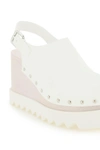 Stella Mccartney Elyse Vegan Slingback Platform Clogs In White
