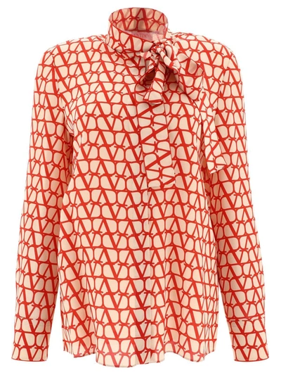 Valentino Toile Iconographe Crepe De Chine Shirt In Default Title