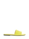 N°21 Slide Sandal With Logo In Yellow