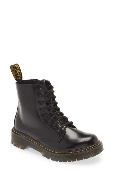Dr. Martens Delaney Kids Black Patent Boots Colour: Black Patent, Size: Junior 3