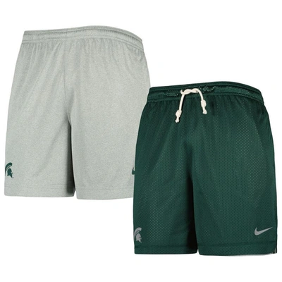 Nike Men's College Dri-fit (michigan State) Reversible Shorts In Green