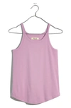 Madewell Brightside Lucia Tank Top In Vibrant Lilac
