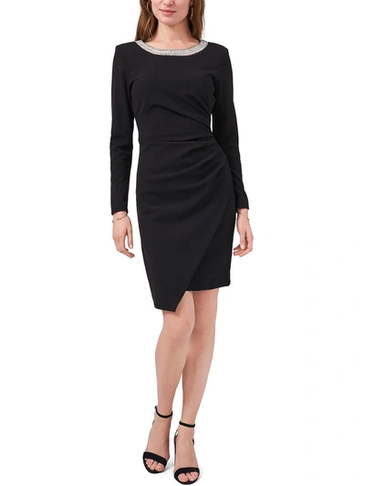 Msk Womens Embellished Knee Length Bodycon Dress In Black