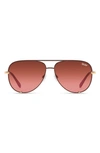 QUAY HIGH KEY MICRO 49MM GRADIENT AVIATOR SUNGLASSES