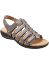 Trotters Tiki Womens Nubuck Slip On Slingback Sandals In Grey