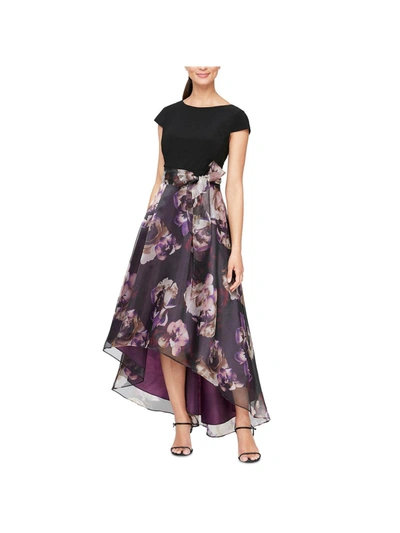 Slny Womens High Low Floral Maxi Dress In Purple