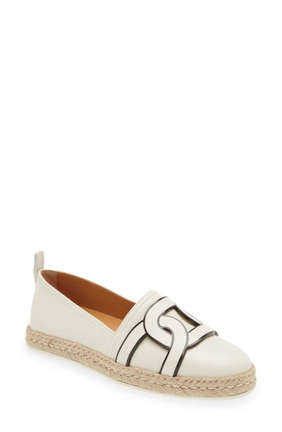 Tod's Kate Leather Espadrilles In White