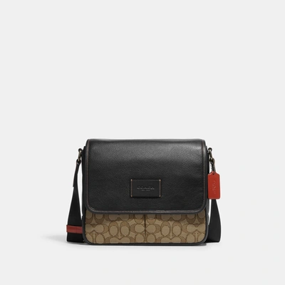 Coach Outlet Sprint Map Bag 25 In Signature Jacquard In Beige