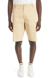 Kenzo Logo-patch Knee-length Cargo Shorts In Beige