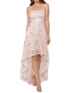 Xscape Womens Floral Metallic Evening Dress In Pink