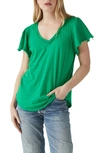Michael Stars Tate Fabric Mixed Tee In Field