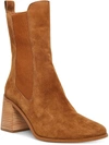 STEVE MADDEN ARGENT WOMENS SUEDE PULL ON CHELSEA BOOTS