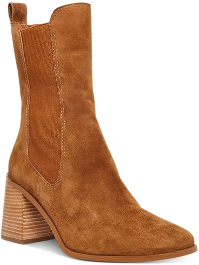 Steve Madden Argent Womens Suede Pull On Chelsea Boots In Multi