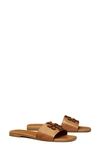 Tory Burch Ines Leather Slide Sandal In Tan