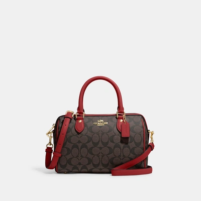 Coach Outlet Rowan Satchel In Signature Canvas In Brown