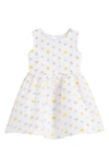Little Angels Kids' Polka Dot Skater Dress In White