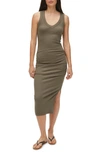 MICHAEL STARS LORI RUCHED TANK DRESS