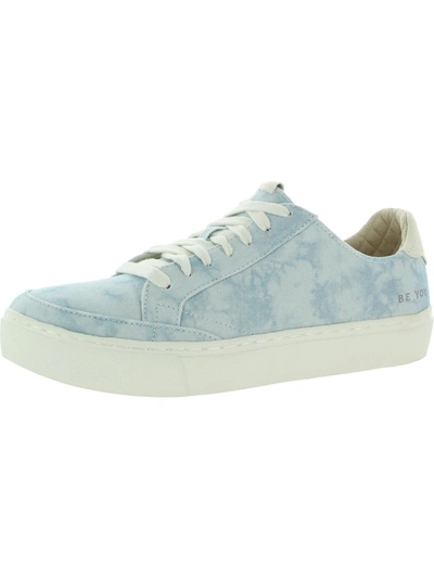Dr. Scholl's All In Womens Leather Lifesyle Casual And Fashion Sneakers In Blue