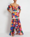 Patbo Aster Off-shoulder Maxi Dress In Multi
