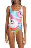 Moschino Fantasy Print One-piece Swimsuit In Fantasy Print Only One Colour