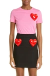 MOSCHINO INFLATABLE HEART COTTON T-SHIRT
