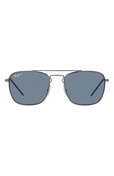 Ray Ban Square-frame Sunglasses In Gunmetal