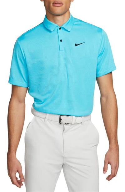 Nike Men's Dri-fit Tour Jacquard Golf Polo In Blue