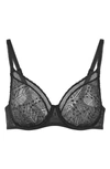 Simone Perele Comete Molded Full Cup Convertible Lace Bra In Black