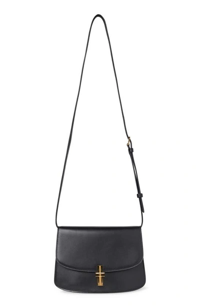 The Row Sofia Leather Shoulder Bag In Black