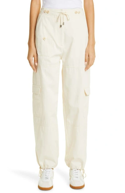 Totême Drawstring Cargo Trousers In White