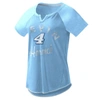 G-iii 4her By Carl Banks Light Blue Kevin Harvick Grand Slam Tri-blend Notch V-neck T-shirt In Light Blue