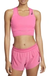 Nike Women's Dri-fit Adv Aeroswift Running Crop Top In Pinksicle/ Black