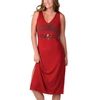 G-III 4HER BY CARL BANKS G-III 4HER BY CARL BANKS RED TAMPA BAY BUCCANEERS TRAINING V-NECK MAXI DRESS