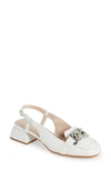 WONDERS CHAIN DETAIL SLINGBACK PUMP