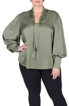 MAYES NYC MIA CONVERTIBLE SCARF NECK BLOUSE