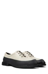 Camper Pix Panelled Lace-up Shoes In Ivory/ Black