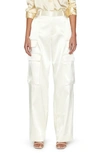 FRAME RELAXED FIT STRAIGHT LEG SATIN CARGO PANTS