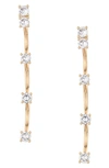 ETTIKA CRYSTAL SCALLOP DROP EARRINGS