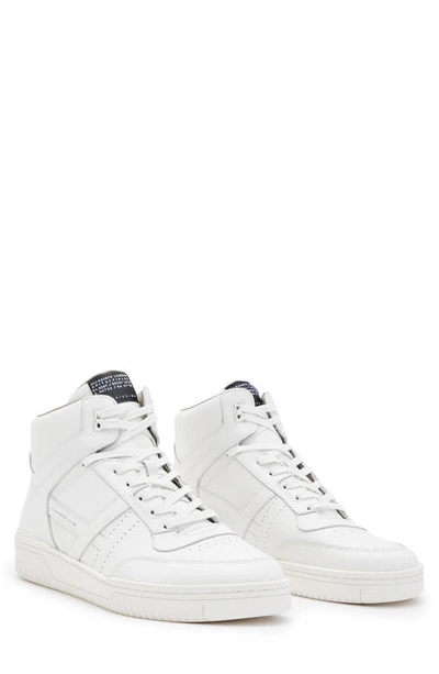 Allsaints Prop High Top Basketball Trainer In White