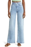 Rails The Sunset High Rise Slim Flare Jeans In Mazarine In Bluebell Distress