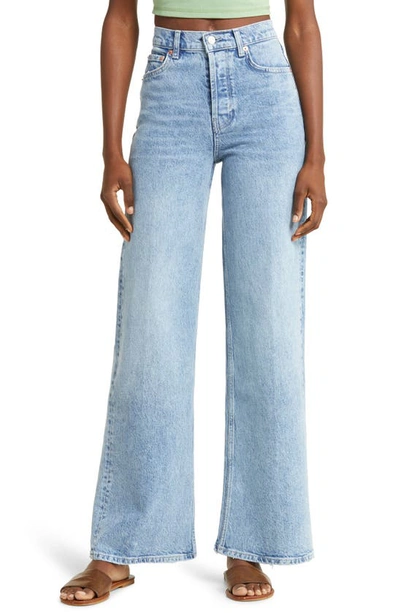 Rails The Sunset High Rise Slim Flare Jeans In Mazarine In Mazarine Let Down Hem