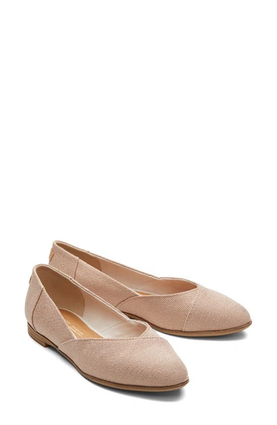 Toms Jutti Neat Flat In Buck Brown Suede