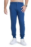 Redvanly Kent Flat-front Pants In Indigo