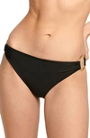 Ramy Brook Peri Ring Bikini Bottom In Black